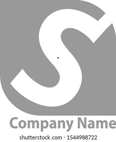 Gray Lettering S on simple logo for your company