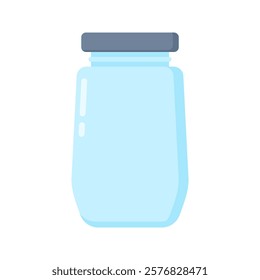 Gray Lid Jar. Perfect for product packaging, storage visuals, or eco-friendly themes in design projects and creative content.