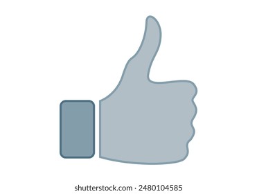 Gray like or thumbs up button