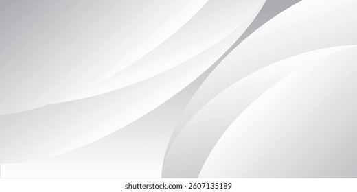 Gray line background curve element with white space for text and message design, overlapping layers, vector illustration