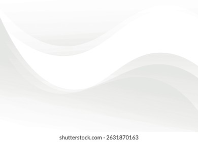 Elemento de curva de plano de fundo de linha cinza com espaço em branco para design de texto e mensagem, camadas sobrepostas. vetor