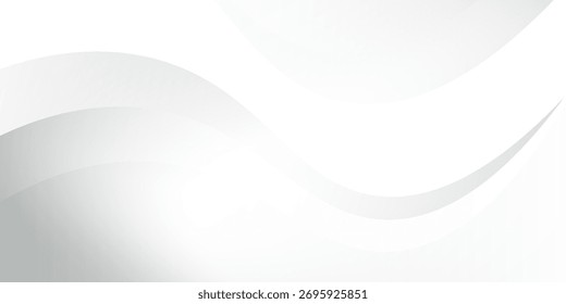 Elemento de curva de plano de fundo de linha cinza com espaço em branco para design de texto e mensagem, camadas sobrepostas, ilustração de vetor