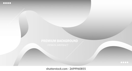 Gray line background curve element with white space for text and message design, overlapping layers, vector illustration