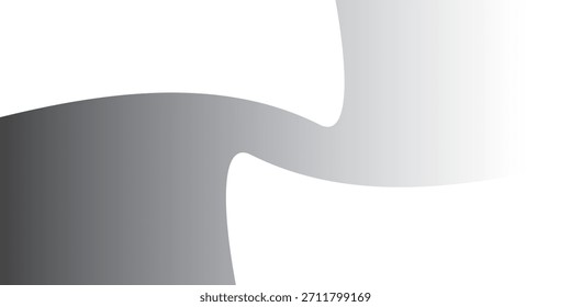 Elemento de curva de fondo de línea gris con espacio en blanco para el diseño de texto y mensajes, capas superpuestas, Ilustración vectorial