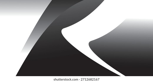 Graue Linie Hintergrundkurvenelement mit weißem Leerraum für Text- und Nachrichtendesign, überlappende Ebenen, Vektorgrafik