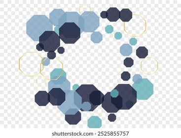 Gray Line Background Transparent Vector. Atom Fragment Texture. Web Backdrop. Dark Blue Polygon Genetic. Honeycomb Mosaic.