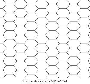 gray line hexagon honeycomb pattern background vector