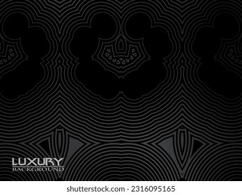 Gray line on black. Minimalist design. Cover design template, business flyer layout, wallpaper.