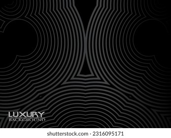 Gray line on black. Minimalist design. Cover design template, business flyer layout, wallpaper.