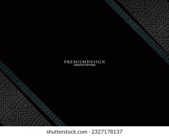 Gray line on black. Minimalist design. Cover design templates, business flyer layouts, wallpapers, etc.
