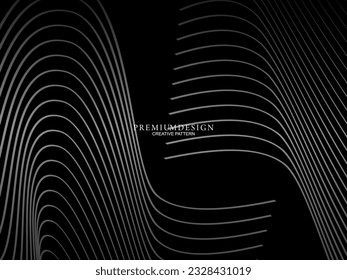 Gray line on black. Minimalist design. Perfect for templates, cover designs, business flyer layouts, wallpapers, etc.