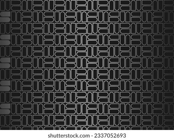 Gray line on black. Minimalist design. Perfect for templates, cover designs, business flyer layouts, wallpapers, etc.