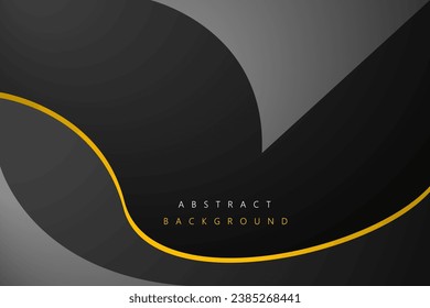 Gray and line yellow wave modern background. template design