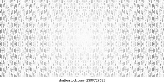 Gray lines drawing honeycomb pattern background.EPS10.Vector.