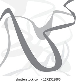 Gray lines on white background. Vector illuatration