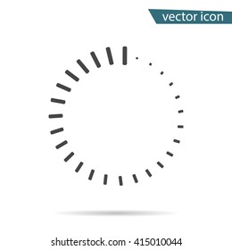 Gray Loading icon isolated on background. Modern flat pictogram, business, marketing, internet concept. Trendy Simple vector symbol for web site design or button to mobile app. Logo illustration
