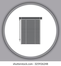 Gray Louvers sign icon. Window blinds or jalousie symbol 