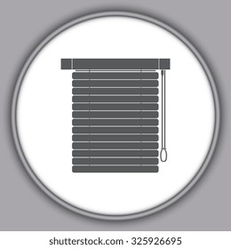 Gray Louvers sign icon. Window blinds or jalousie symbol