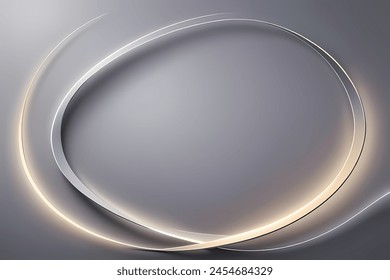 Gray luxury abstract background with wavy shapes.
