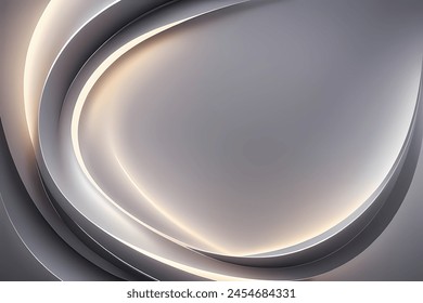 Gray luxury abstract background with wavy shapes.