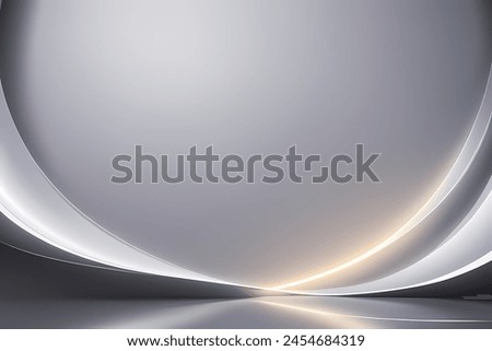 Gray luxury abstract background with wavy shapes.