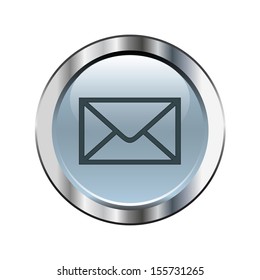Gray mail button on silver border