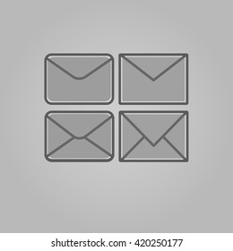 gray mail icons