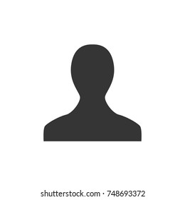 gray man icon on white background