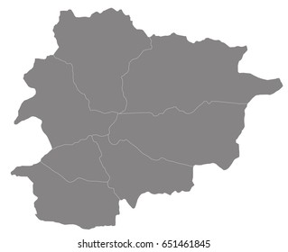 Gray map of Andorra