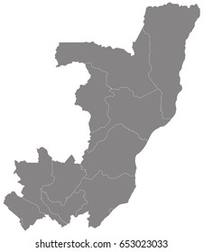 Gray map of Congo