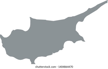 Gray Map Cyprus On White Background Stock Vector Royalty Free Gray Map Cyprus On White Background Stock Vector Royalty Free