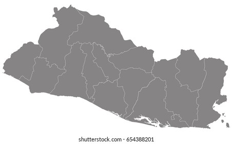 Gray map of El Salvador