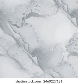 Gray Marble Floor Texture. Fluid Vector Texture. Dark Marble Background. Dirty Abstract Watercolor. Dark Alcohol Ink Background. Gray Water Color Repeat. Dirty Tile Paint. Vector Abstract Painting.