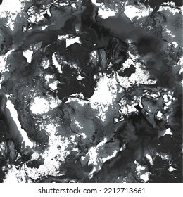 Gray Marble Pattern. Grey Tile Slate. Vector Abstract Painting. Black Vector Grunge. Grey Marble Watercolor. Luxury Alcohol Ink Watercolor. Gray Gradient Background. Dirty Water Color Splash Paint.