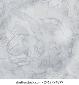Gray Marble Stone Pattern. Grey Elegant Grunge. Modern Abstract Template. Dirty Seamless Background. Dirty Marble Watercolor. Gray Water Color Background. Dark Alcohol Ink Splash. Dark Rock Floor.