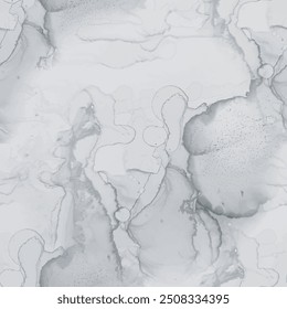 Gray Marble Stone Texture. Gray Alcohol Ink Watercolor. Dirty Water Color Marble. Dark Elegant Pattern. Modern Seamless Template. Dark Seamless Background. Dirty Rock Wall. Dark Marble Watercolor.