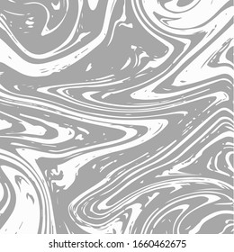 Textura De Mármol Gris, Fondo De Lavado De Tinta Cuadrada Funky. Pintura líquida Suminagashi Patrón de moda para tarjetas de invitación, carteles, identidad corporativa. Textura de mármol de piedra retro, chapa de pintura descolorida