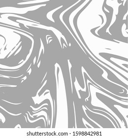 Gray Marble Texture Vector Square Watercolor Background. Fluid Paint Suminagashi Modern Pattern for Wedding Invitation, Flyers, Corporate Identity. Hipster Stone Marble Texture, Faded Paint Splatter