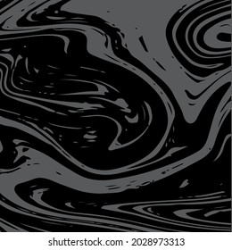 Gray Marble Texture, Vector Square Ink Wash Background. Fluid Paint Suminagashi Modern Pattern for Invitation Cards, Banners, Corporate Identity. Hipster Stone Marble Texture, Faded Painting Splash