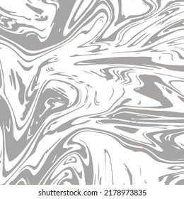Gray Marble Texture Vector Square Watercolor Background. Fluid Paint Suminagashi Trendy Pattern for Invitation Cards, Banners, Corporate Identity. Retro Stone Marble Texture, Fading Painting Splash