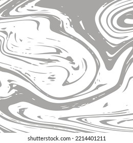 Gray Marble Texture Vector Square Liquid Ink Background. Fluid Paint Suminagashi Modern Pattern for Wedding Invitation Banners, Corporate Identity. Hipster Stone Marble Texture, Fading Painting Splash