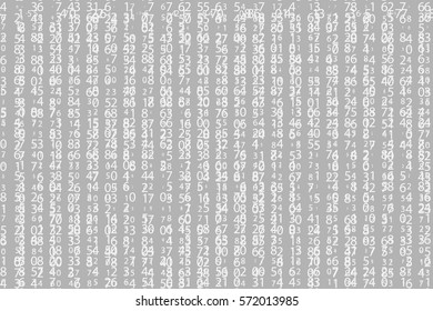 Gray matrix futuristic background with numbers. Vector illustration of a modern design.