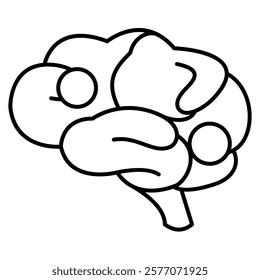 Gray matter Icon - Line Style - Brain Theme