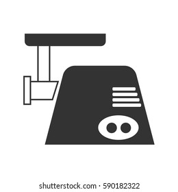 The gray meat grinder icon. This illustration shows a flat icon for web.