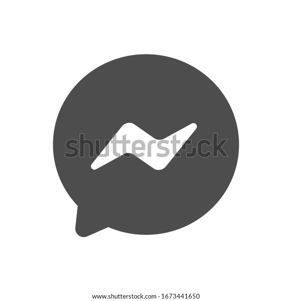 Gray message icon.\
Vector illustration.