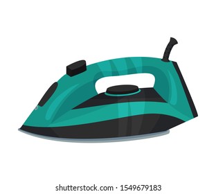 Gray metal iron. Vector illustration on a white background.