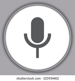 Gray microphone icon 