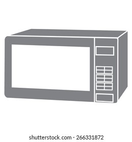 gray microwave icon. kitchen equipment