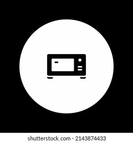 Icono de horno de microondas grises sobre fondo blanco. Icono de hogar.Ilustración vectorial