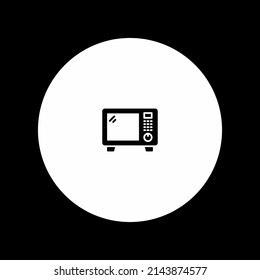 Icono de horno de microondas grises sobre fondo blanco. Icono de hogar.Ilustración vectorial